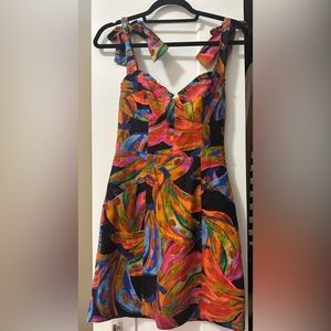 FARM Rio Rainbow Bananas Mini Dress